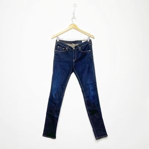 Rag & Bone Justine Skinny Jean Harrow dark wash stretch mid rise Womens 29